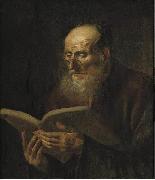 Bearded man reading
